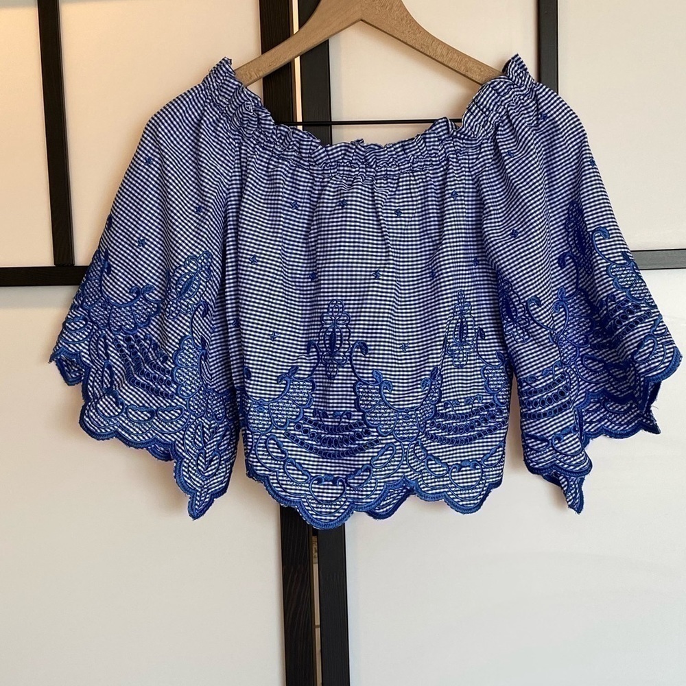 Alexis off the shoulder embroidered top. Size small. NEW - Picture 7 of 16